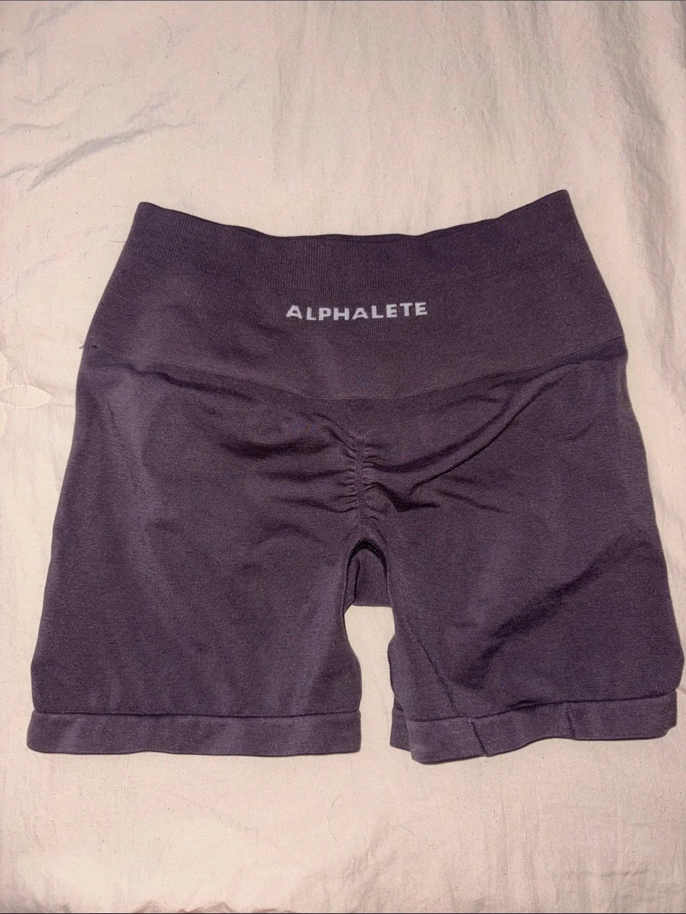 Alphalete Dark Purple High-Rise Bike Shorts